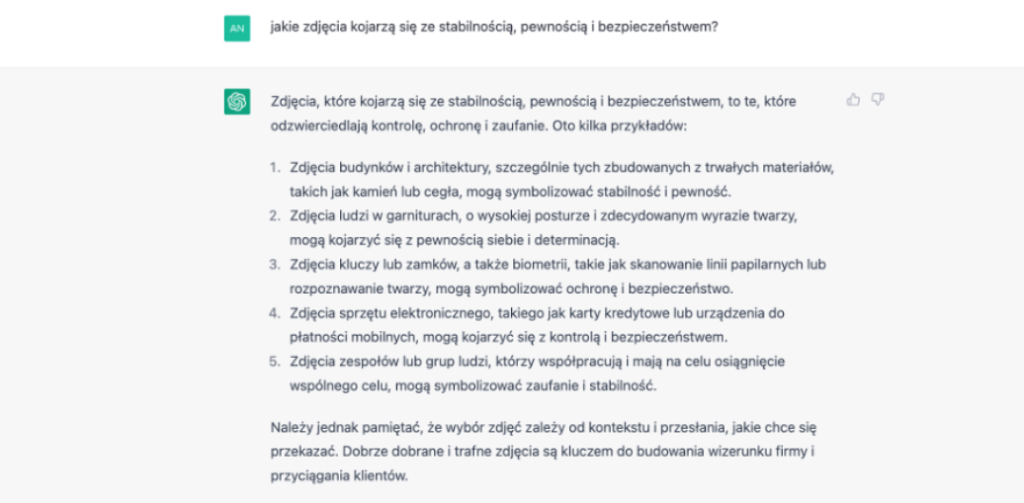 Podpowiedź o dobór zdjęć