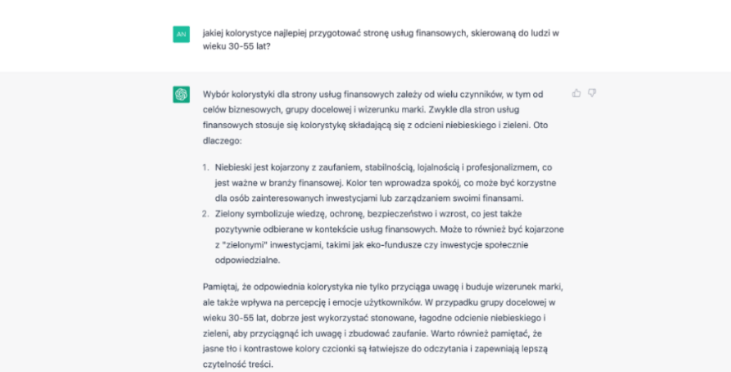 Podpowiedź o dobór kolorów